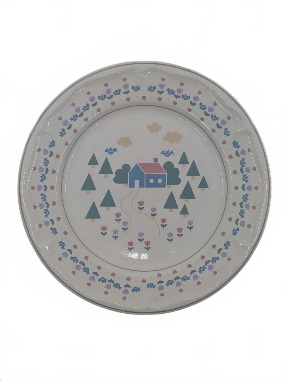 Vintage Sango Home Sweet Home 12 Inch Chop Plate Round Serving Platter